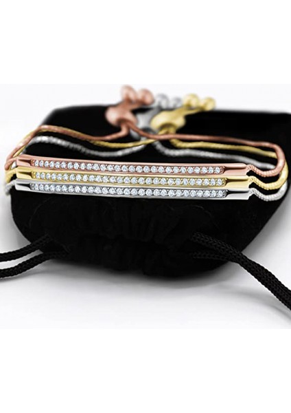 Kadın Tenis Bilekliği | Ayarlanabilir Yığın Bileklik Seti | Altın Kaplama Kübik Zirkonya Bileklikler | Kadın Takı (Yurt Dışından) modelleri