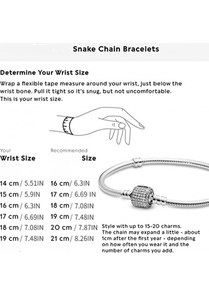 925 Ayar Gümüş Bilezik Kadın Takı Parlak Pavé Toka Yılan Zinciri Kübik Zirkonya Bilezik (Boyut: 20CM) (Yurt Dışından) fiyatları