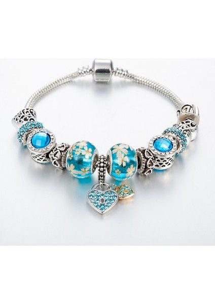Kadın Charm Bileklik, Kalp Kolye Mavi Kristal Boncuklu Yılan Kemik Zinciri, Hazine Kutusu Tokalı Bileklik, Çoğu Bileğe Uyuyor, Kadınlar Için En Iyi Tatil Hediyeleri (Boyut: 17CM) (Yurt Dışından) fiyatları