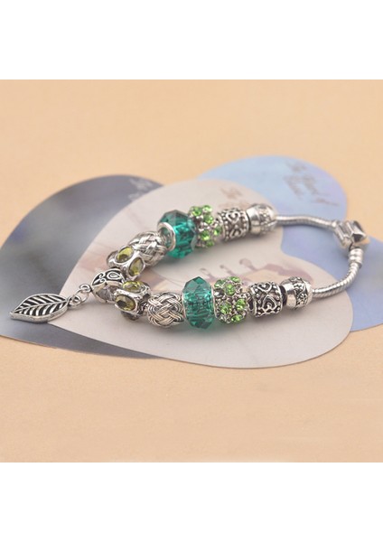 Kadınlar Için Bilezik, Yeşil Kristal Kolye Yılan Zincir Dize Mücevher Kutusu En Iyi Hediye Için Toka Bilezik (Boyut: 18 Cm) (Yurt Dışından) fiyatları