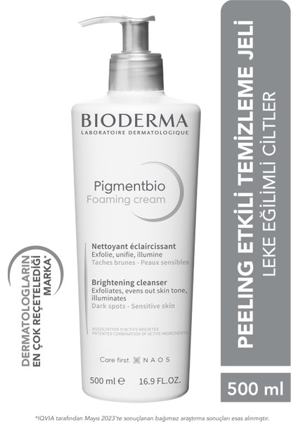 Pigmentbio Foaming Cream Aydınlatıcı Peeling Etkili Yıkama Jeli Yüz ve Vücut 500 ml