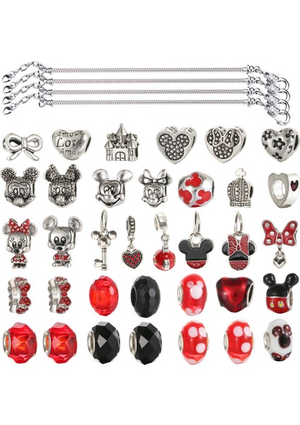 Kadın Charm Bilezikler, Takı Yapımı Için Kendin Yap El Işi Setleri Bilezikler, Kadınlar Için Sevgililer Günü Hediyeleri, Kız Çocuk Giyim Aksesuarları (Yurt Dışından)