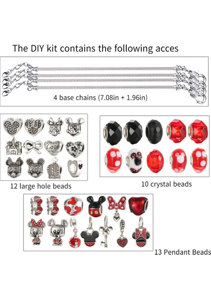 Kadın Charm Bilezikler, Takı Yapımı Için Kendin Yap El Işi Setleri Bilezikler, Kadınlar Için Sevgililer Günü Hediyeleri, Kız Çocuk Giyim Aksesuarları (Yurt Dışından) fiyatları