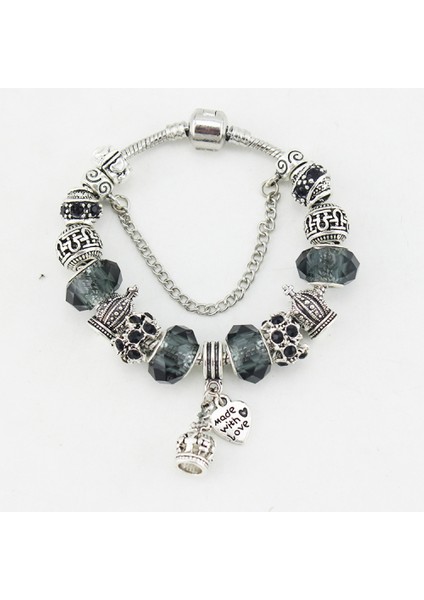 Kadın Charm Bileklik, Taç Kolye Kristal Boncuklu Yılan Kemik Zinciri, Hazine Kutusu Toka Bileklik, Çoğu Bileğe Uygun, Kadınlar Için Sevgililer Günü Hediyeleri (Boyut: 18CM) (Yurt Dışından) modelleri