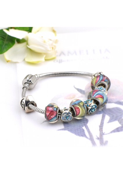Kadın Bileklik, Renkli Kristal Boncuklu Kolye Yılan Zinciri, Kız Arkadaşı ve En Iyi Arkadaşlar Için Hazine Kutusu Tokalı Bileklik Hediye Bileklik (Boyut: 18CM) (Yurt Dışından) modelleri
