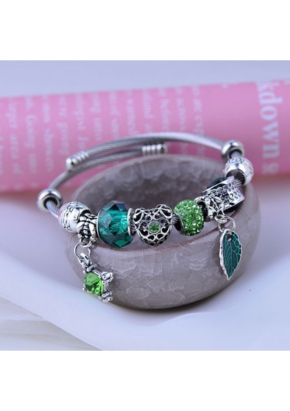 Boncuklu Bilezik Kadın Takı Titanyum Çelik Vintage Kolye Alaşım Bilezik - Onun Için En Iyi Hediye (Yurt Dışından) fiyatları