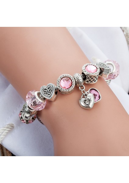 Kadın Charm Yılan Kemik Zinciri, Pembe Boncuklu Bileklik, Çoğu Bileğe Uyuyor, Kadınlar Için En Iyi Tatil Hediyesi (Boyut: 18CM) (Yurt Dışından) fiyatları