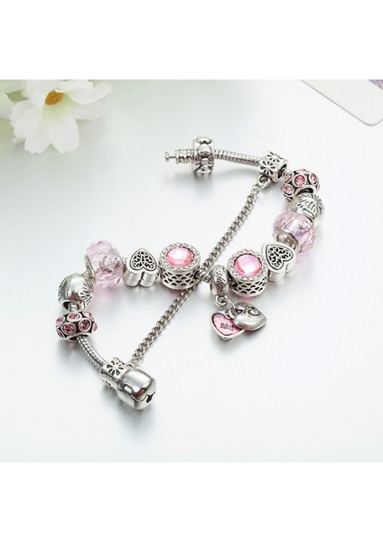 Kadın Charm Yılan Kemik Zinciri, Pembe Boncuklu Bileklik, Çoğu Bileğe Uyuyor, Kadınlar Için En Iyi Tatil Hediyesi (Boyut: 18CM) (Yurt Dışından) fırsatları