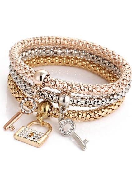 Adet/takım Çok Katmanlı Kelebek Kalp Fil Takılar Zincir Bilezik Kristal Streç Bilezik Kadınlar Için Genç Kız Takısı (Yurt Dışından)