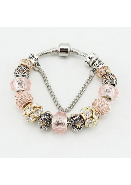 Kadın Charm Bileklik, Pembe Boncuklu Yılan Kemik Zinciri, Hazine Kutusu Toka Bileklik, Çoğu Bileğe Uyuyor, Kadınlar Için En Iyi Tatil Hediyeleri (Boyut: 17CM) (Yurt Dışından) fiyatları