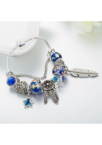 Kadın Charm Bileklik, Tüy Kolye Kristal Boncuklu Yılan Kemik Zinciri, Hazine Kutusu Toka Bileklik, Çoğu Bileğe Uygun, Kadınlar Için Sevgililer Günü Hediyeleri (Boyut: 17CM) (Yurt Dışından) modelleri