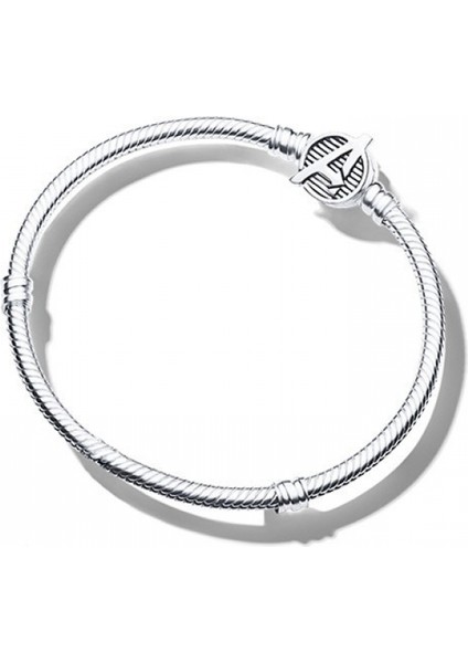 S925 Gümüş Bileklik (8.26英寸), A Düğmeli Yılan Zincirli Kübik Zirkon Bileklik - Ona Hediye (Yurt Dışından)