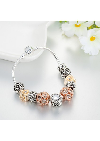 Kadın Charm Bileklik, Kristal Boncuklu Yılan Kemik Zinciri, Hazine Kutusu Toka Bileklik, Çoğu Bileğe Uygun, Kadınlar Için En Iyi Tatil Hediyeleri (Boyut: 17CM) (Yurt Dışından) modelleri