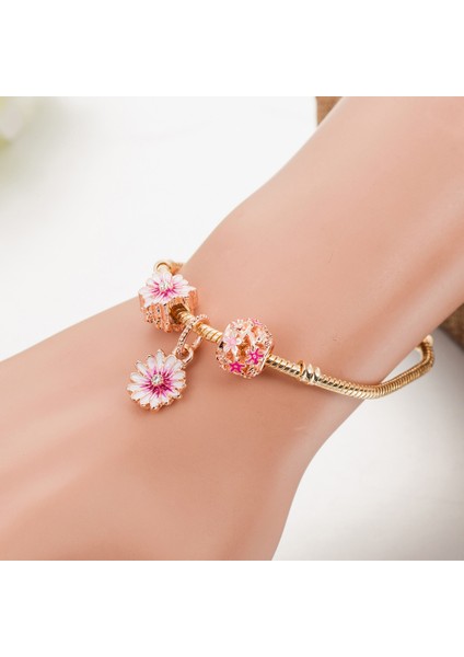 Kadın Charm Bileklik, Çiçek Kolye Bileklik, Çoğu Bileğe Uygun, Kadınlar Için Sevgililer Günü Hediyeleri (Boyut: 18CM) (Yurt Dışından) modelleri