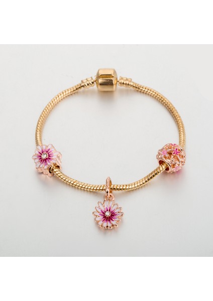 Kadın Charm Bileklik, Çiçek Kolye Bileklik, Çoğu Bileğe Uygun, Kadınlar Için Sevgililer Günü Hediyeleri (Boyut: 18CM) (Yurt Dışından) fırsatları