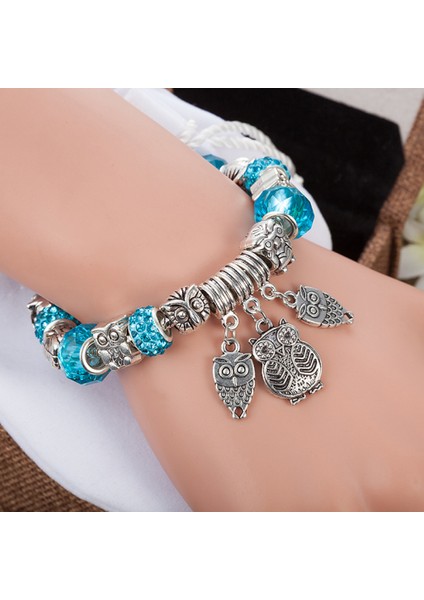 Kadın Charm Bileklik, Açık Mavi Boncuklu Baykuş Kolye Yılan Kemik Zinciri, Hazine Kutusu Toka Bileklik, Çoğu Bileğe Uyuyor, Kadınlar Için En Iyi Tatil Hediyeleri (Boyut: 18CM) (Yurt Dışından) fiyatları
