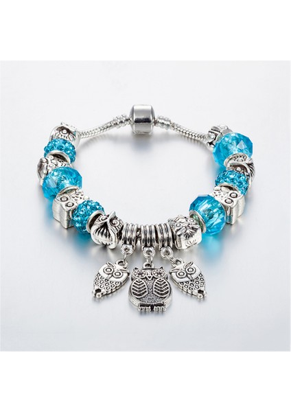 Kadın Charm Bileklik, Açık Mavi Boncuklu Baykuş Kolye Yılan Kemik Zinciri, Hazine Kutusu Toka Bileklik, Çoğu Bileğe Uyuyor, Kadınlar Için En Iyi Tatil Hediyeleri (Boyut: 18CM) (Yurt Dışından) modelleri