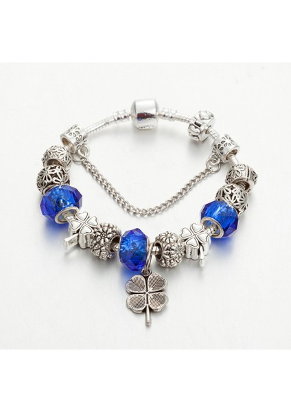 Kadın Charm Bileklik, Yonca Kolye Boncuklu Yılan Kemik Zinciri, Çoğu Bileğe Uyuyor, Kadınlar Için En Iyi Tatil Hediyesi (Boyut: 17CM) (Yurt Dışından) fırsatları