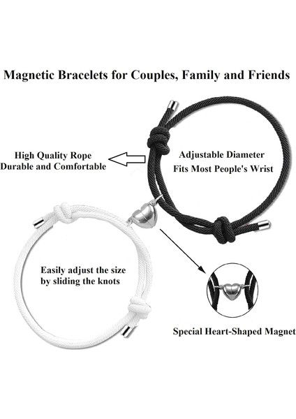 Adet Manyetik Çift Bilezikleri Kadın Erkek, Güneş ve Ay Cazibe Eşleşen Bilezik Sevgilisi Erkek Arkadaşı Için Hediyeler Kız Arkadaşı En Iyi Arkadaş (Yurt Dışından) fiyatları