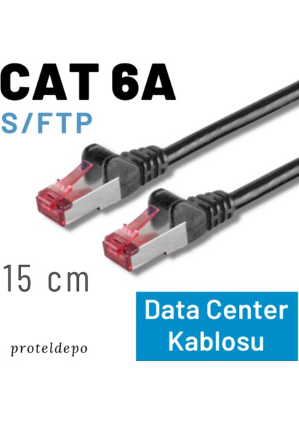 15 cm Cat 6A Kablo, S/ftp Ethernet Data Center Patch Kablo