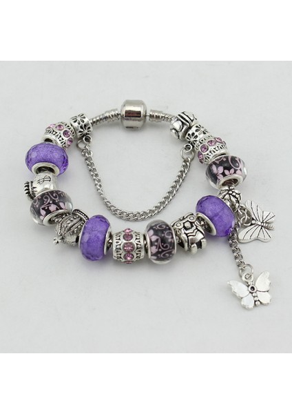 Kadın Charm Bileklik, Kelebek Püskül Kolye, Ametist Boncuklu Yılan Kemik Zinciri, Hazine Kutusu Toka Bileklik, Çoğu Bileğe Uygun, Kadınlar Için En Iyi Tatil Hediyeleri (Boyut: 18CM) (Yurt Dışından) modelleri