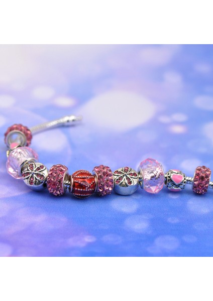 Kadın Bileklik, Pembe Kristal Kolye Yılan Zinciri, Kız Arkadaşı ve En Iyi Arkadaşlar Için Hazine Kutusu Tokalı Bileklik Hediye Bileklik (Boyut: 18CM) (Yurt Dışından) fiyatları