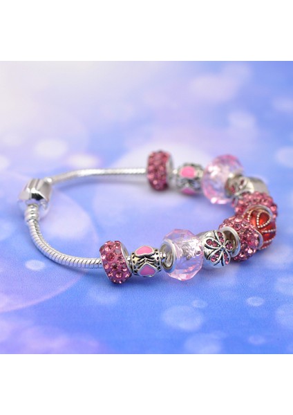 Kadın Bileklik, Pembe Kristal Kolye Yılan Zinciri, Kız Arkadaşı ve En Iyi Arkadaşlar Için Hazine Kutusu Tokalı Bileklik Hediye Bileklik (Boyut: 18CM) (Yurt Dışından) fırsatları