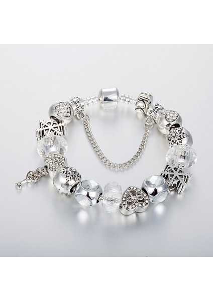 Kadınlar Charm Yılan Kemik Zinciri, Kar Tanesi Anahtar Kolye Boncuklu Anahtarlık, Çoğu Bileğe Uyuyor, Kadınlar Için En Iyi Noel Hediyesi (Boyut: 18CM) (Yurt Dışından) fırsatları