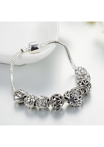 Kadın Charm Bileklik, Kristal Boncuklu Yılan Kemik Zinciri, Hazine Kutusu Tokalı Bileklik, Çoğu Bileğe Uygun, Kadınlar Için Sevgililer Günü Hediyeleri (Boyut: 17CM) (Yurt Dışından) modelleri