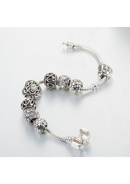 Kadın Charm Bileklik, Kristal Boncuklu Yılan Kemik Zinciri, Hazine Kutusu Tokalı Bileklik, Çoğu Bileğe Uygun, Kadınlar Için Sevgililer Günü Hediyeleri (Boyut: 17CM) (Yurt Dışından) fırsatları