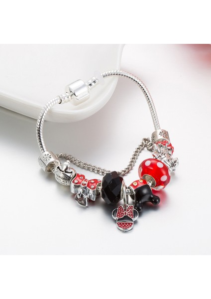 Kadın Charm Bileklik, Kırmızı Kristal Boncuklu Yılan Kemik Zinciri, Hazine Kutusu Toka Bileklik, Çoğu Bileğe Uyuyor, Kadınlar Için En Iyi Tatil Hediyeleri (Boyut: 17CM) (Yurt Dışından) fırsatları
