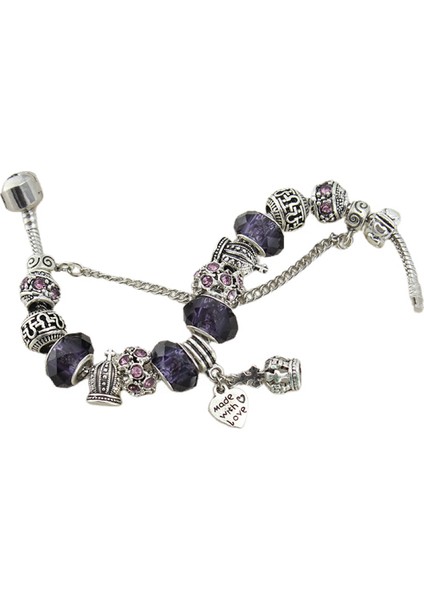 Kadın Charm Bileklik, Taç Kolye Kristal Boncuklu Yılan Kemik Zinciri, Hazine Kutusu Toka Bileklik, Çoğu Bileğe Uygun, Kadınlar Için Sevgililer Günü Hediyeleri (Boyut: 18CM) (Yurt Dışından) fiyatları