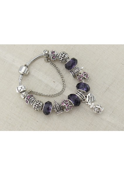 Kadın Charm Bileklik, Taç Kolye Kristal Boncuklu Yılan Kemik Zinciri, Hazine Kutusu Toka Bileklik, Çoğu Bileğe Uygun, Kadınlar Için Sevgililer Günü Hediyeleri (Boyut: 18CM) (Yurt Dışından) fırsatları