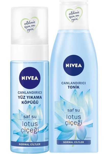 Normal/karma Ciltler Için Canlandırıcı Yüz Yıkama Köpüğü 150 ml + Canlandırıcı Tonik 200 ml