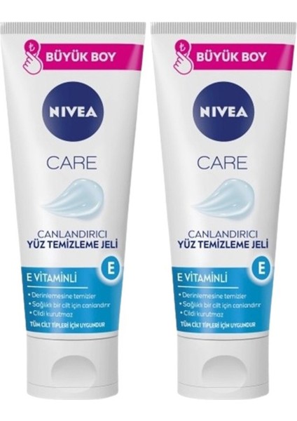 Canlandırıcı Yüz Temizleme Jeli E Vitaminli 225 ml Tüm Cilt Tipleri * 2 Adet