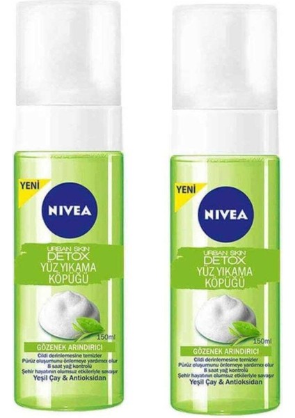 Urban Skin Detox Yüz Yıkama Köpüğü 150ML 2 Adet