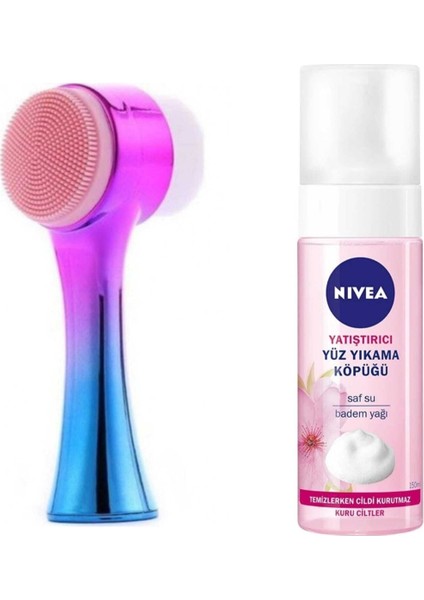 Yatıştırıcı Yüz Yıkama Köpüğü Badem Yağı 150 Ml+ Yüz Temizleme Fırçası