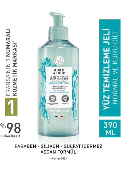 Detoks Etkili, Nemlendirici ve Canlandırıcı - Prebiyotikli Yüz Yıkama Jeli 390 ml