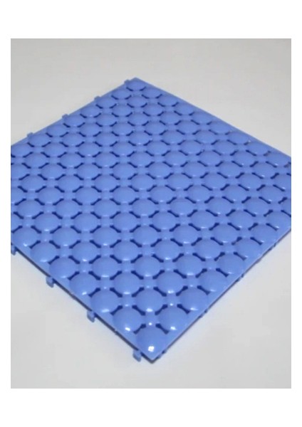 2 Adet 33X33X1,5 cm Ortopedik Plastik Yer Karosu ,geçkili Paspas ,ıslak Zemin Izgarası Mavi