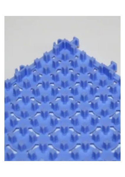 2 Adet 33X33X1,5 cm Ortopedik Plastik Yer Karosu ,geçkili Paspas ,ıslak Zemin Izgarası Mavi