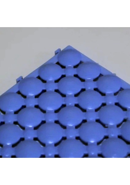 2 Adet 33X33X1,5 cm Ortopedik Plastik Yer Karosu ,geçkili Paspas ,ıslak Zemin Izgarası Mavi