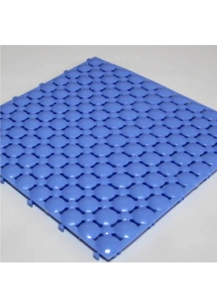 2 Adet 33X33X1,5 cm Ortopedik Plastik Yer Karosu ,geçkili Paspas ,ıslak Zemin Izgarası Mavi