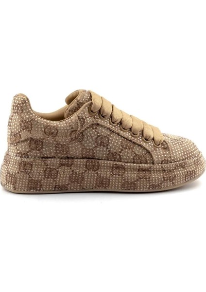 24Y451 Kadın Taşlı Premium Sneaker Spor Ayakkabı