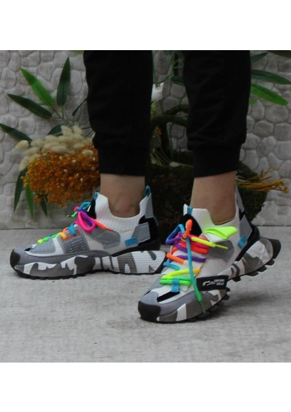 24Y303-1 Kadın Renkli Premium Sneaker Spor Ayakkabı fırsatları