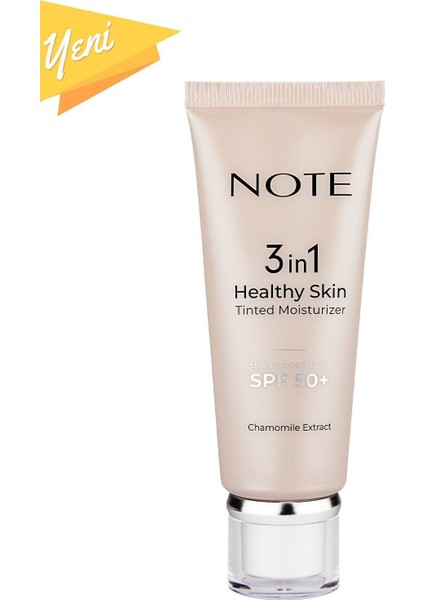 3 In 1 Healthy Skin Tinted Moisturizer Renk Ton Eşitleyici 50 Spf+ Aydınlatıcı Krem