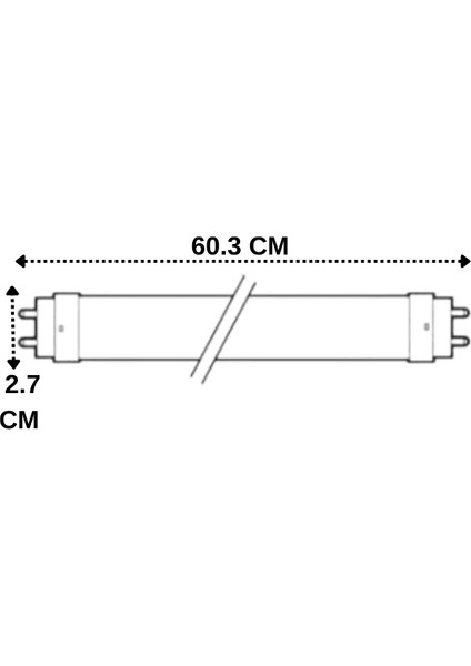 Substitube 8W 865 6500K (Beyaz Işık) G13 Duylu LED Floresan (10 Adet)