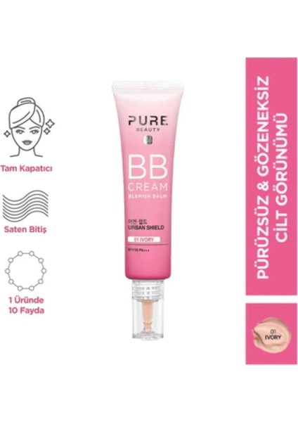 Pure Beauty Bb Krem SPF50 Pa+++ Ivory 30 ml