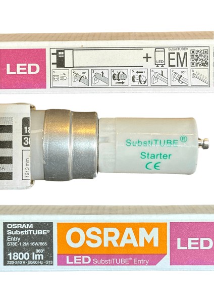 Substitube 16W 865 6500K (Beyaz Işık) G13 Duylu LED Floresan (2 Adet)