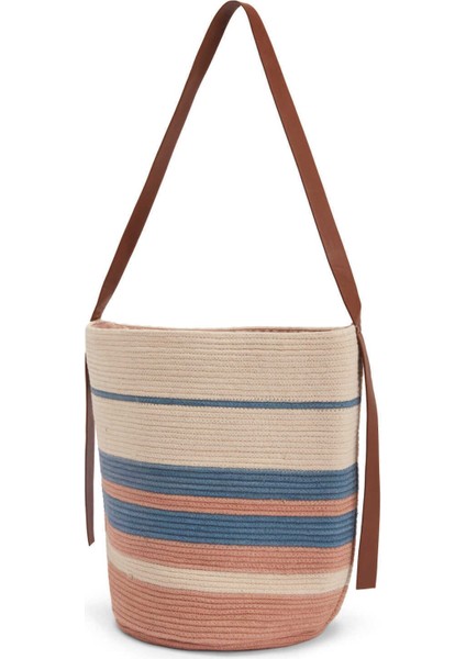 Çizgili Hasır Kol Çantası Standart Renk Y2181902_089 fiyatları