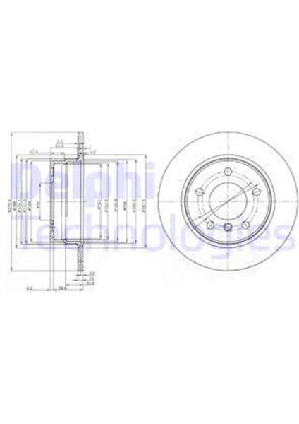 Fren Dıskı Arka Bmw E81 E87 05 11-Delphı BG3948C-34216855001